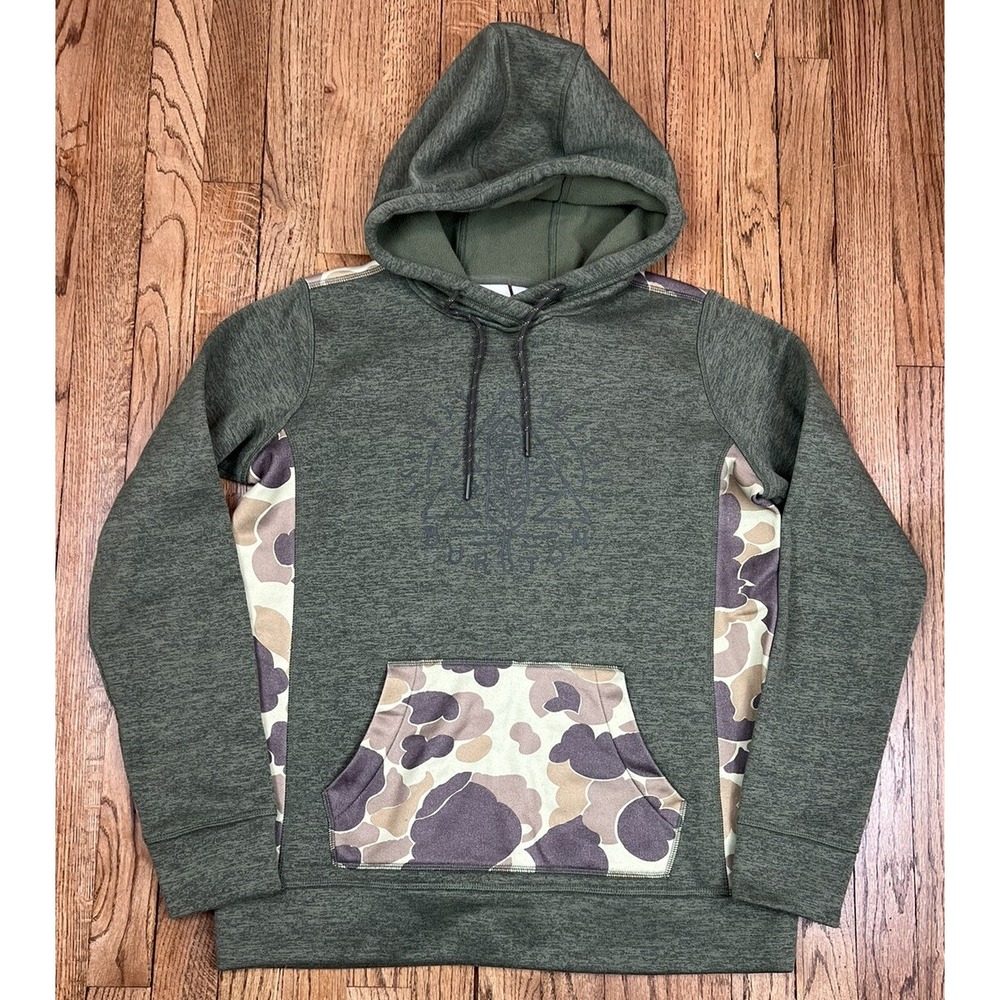 Burton Hoodie Women's Green Camo Hooded Long Sleeve Pullover Sweatshirt Medium‎